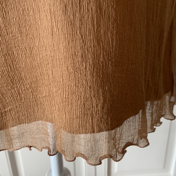 DRUHMOR,Italy, stretch crinkle silk tunic , Euro 44 - US 8, NWOT - Picture 3 of 6